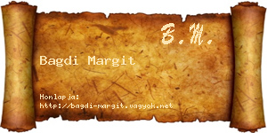 Bagdi Margit névjegykártya